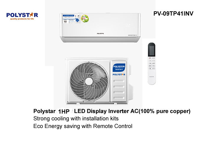Polystar 1hp Inverter Split Air Conditioner With Free Zit Electronics Store 4308