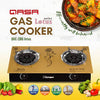Qasa Two Burner Glass Table Top Gas Cooker | QGC-2BG lotus